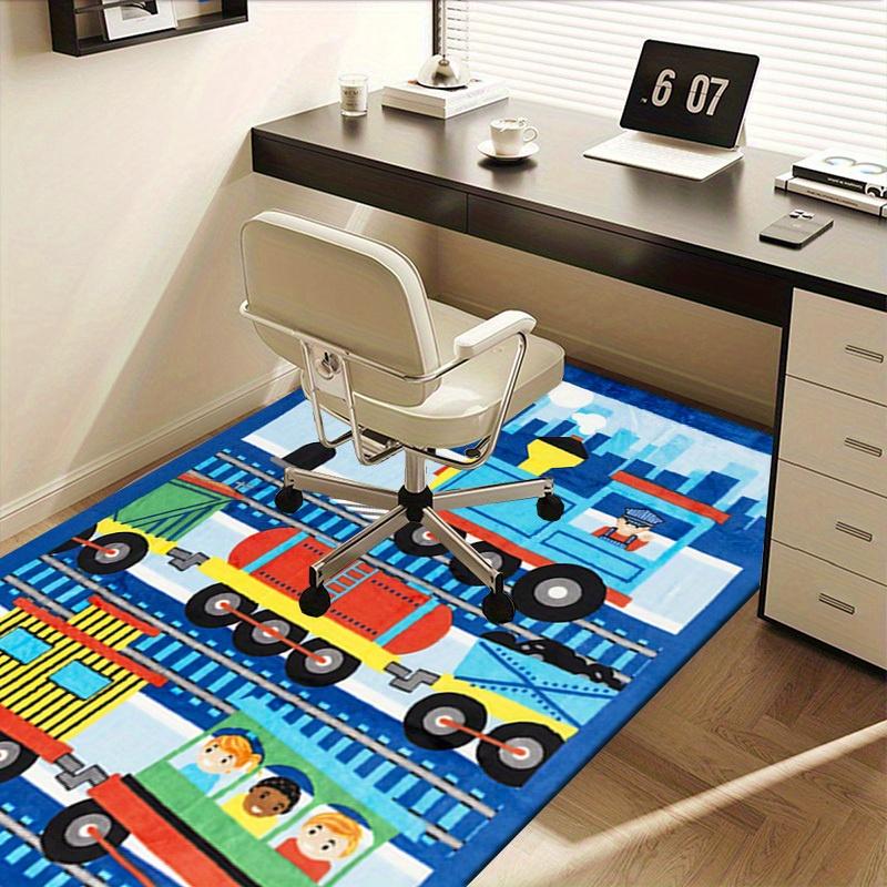 Office Carpet Train Adventure: A Fun and Vibrant Rug for Your Home Office, Perfect As a Sofa Carpet