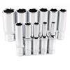 11pcs 4 Mm To 14 Mm Professional Grade Metric Long Chrome Socket Set 1/4-Inch Drive 6-Point Deep Socket