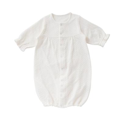 Cream De Coco with Yoke and Crotch for Newborns and Made In Two-Way All-in-One Snaps, 2-Way, Babies, Japan, 50-70cm (Knit Quilt, Autumn/Winter