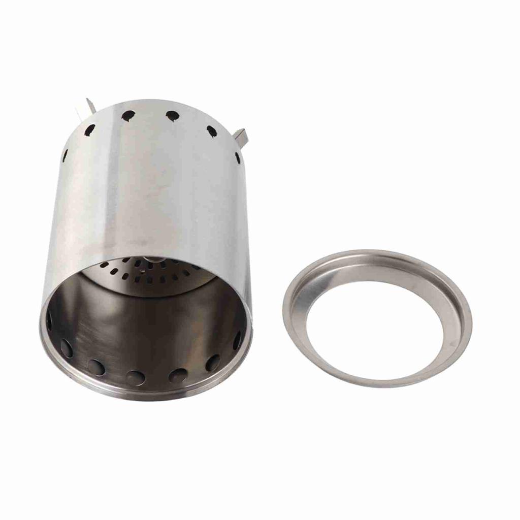 Backpacking Wood Stove Outdoor Camping Wood Stove Stainless Steel Portable Small Smokeless Fire Pit Stove for Barbecues Picnics