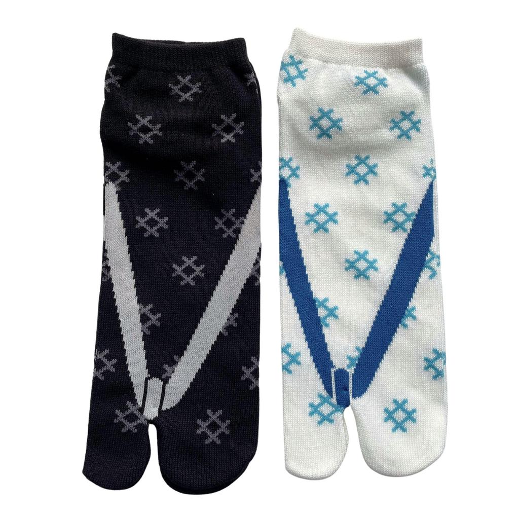 Mode Select Tabi Japanese Made In Short Set of 2 Men's Socks, Ankle-Length, Pattern, Thin, Japan, Length, (Colors Available)