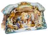 Paper Christmas Nativity Scene, Large with Glitter