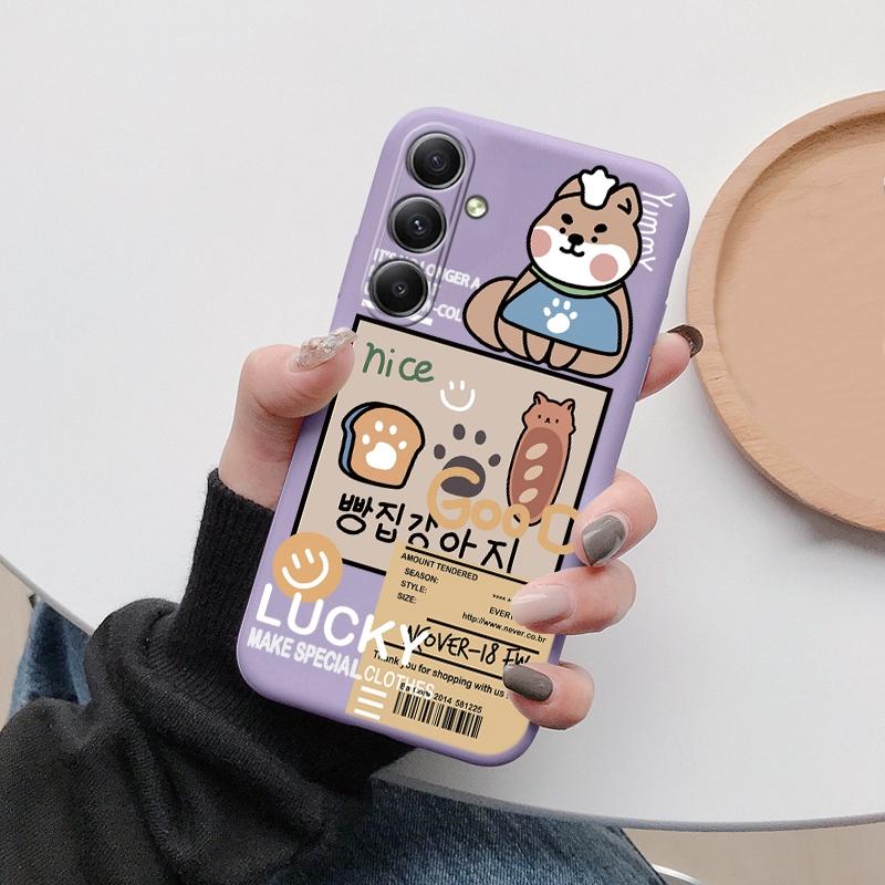 Husă din silicon moale cu pisică de desene animate pentru Xiaomi Redmi Note 13 Pro 13C 14 Samsung A35 A55 M35 S24 Huawei Honor 200 iPhone Husă de protecție rezistentă la șocuri