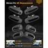 Door Handle Set, Compatible With 1993-1997 Toyota Corolla, Geo/Chevy Prizm | Interior & Exterior Front & Rear Left Driver & Right Passenger Side |