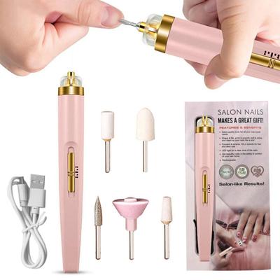 Elektrische Maniküre-Maschinenmühle für Maniküre mit Licht-Kunststift-Werkzeugen zum Entfernen von Gel, Fünf-in-Eins-Nagelpoliermaschine, Nagelfeile