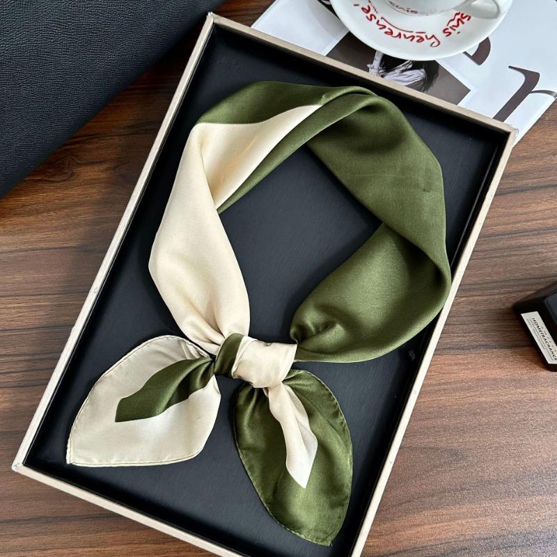 Polka Dot Silk Scarf Square Scarf High-end New Versatile Decorative Scarf Scarf Scarf Neck Cashew Flower Scarf Shawl Can Be Used As a Tube Top