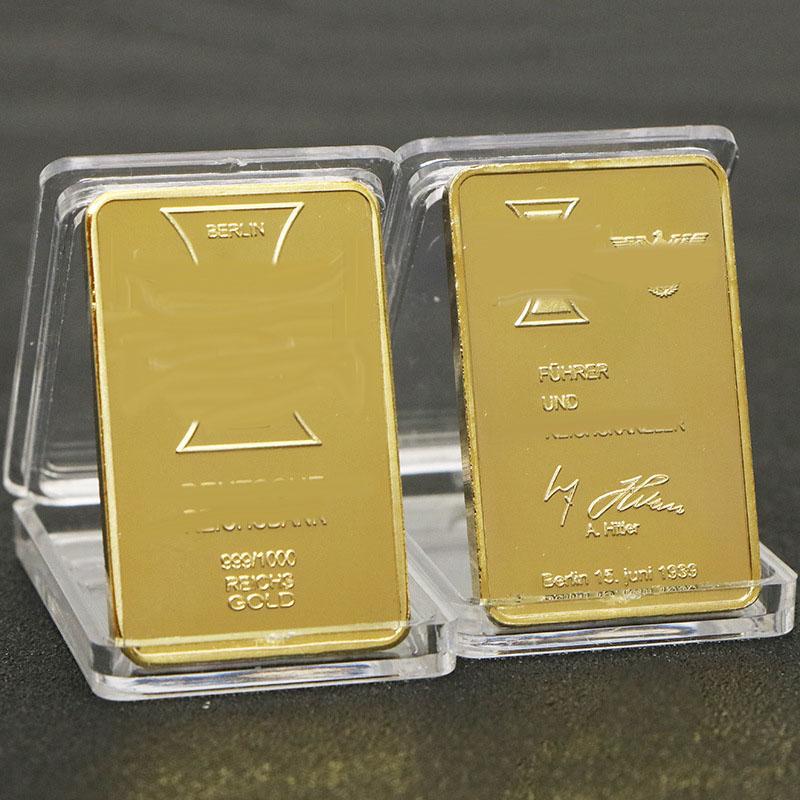 European USA Euro Gold Bar Fine Gold Commemorative Bullion Bar Collection
