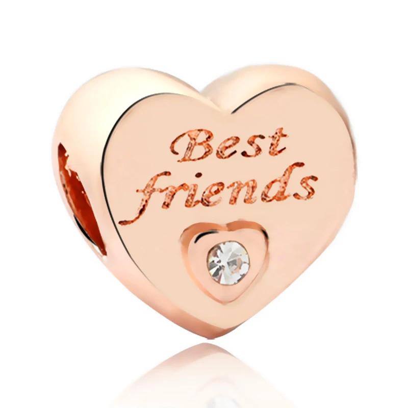 Nan Grand Daughter Best Friend Heart Beads Fits Charm Bracelet&Bangle DIY Women Jewelry Making