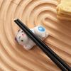 Cute Lucky Cat Ceramic Chopsticks Holder Japanese Chopsticks Forks Holder Resturant Kitchen Tableware Home Decoration 2025 New
