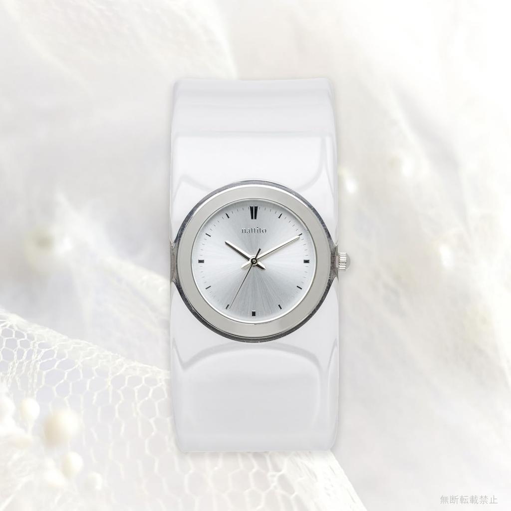 Fieldwork Analog Acetate Bangle Flaban Women's Watch, White, ST291-2