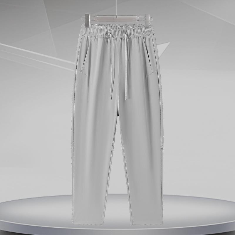 Quick Drying Casual Pants Men's Lightweight Ice Silk Pants Men's Summer Breathable Loose Men's Pants Straight Leg Oversized Pants Men