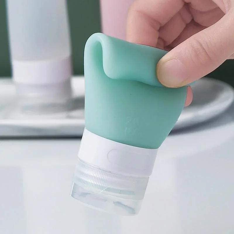 1 Stück Leere Silikon Reiseverpackungsflasche Kosmetikabfüllung für Lotion Shampoo Badebehälter