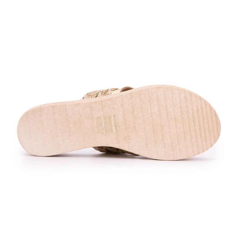 Sandales tressées platine compensées Femme CARLA TORTOSA