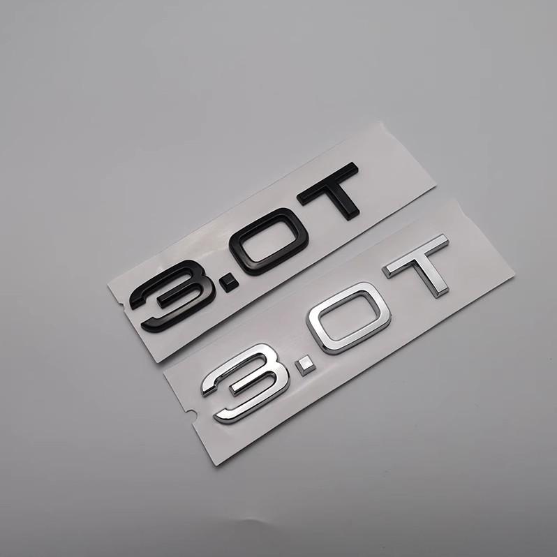 ABAX1 1X 1.8T 2.0T 3.0T Car Trunk ABS Badge Emblem For Car Rear Tailgate Fender Door Adhesive Badge for A4 A5 A6 A7 A8 Q3 Q5 Q7
