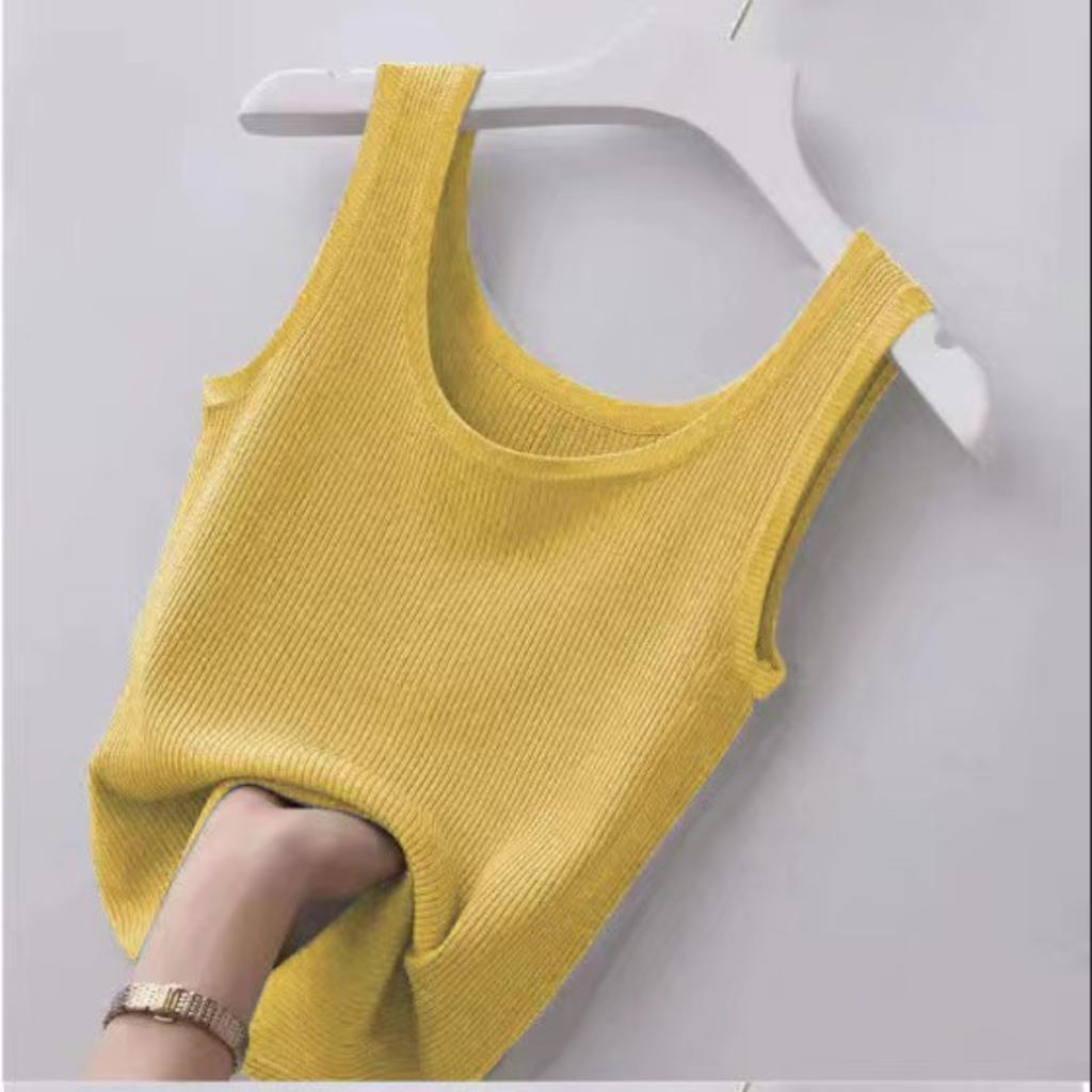 Vest Women Slim Outer Wear Inner Layering Bottomed Sleeveless Shirt Thin
