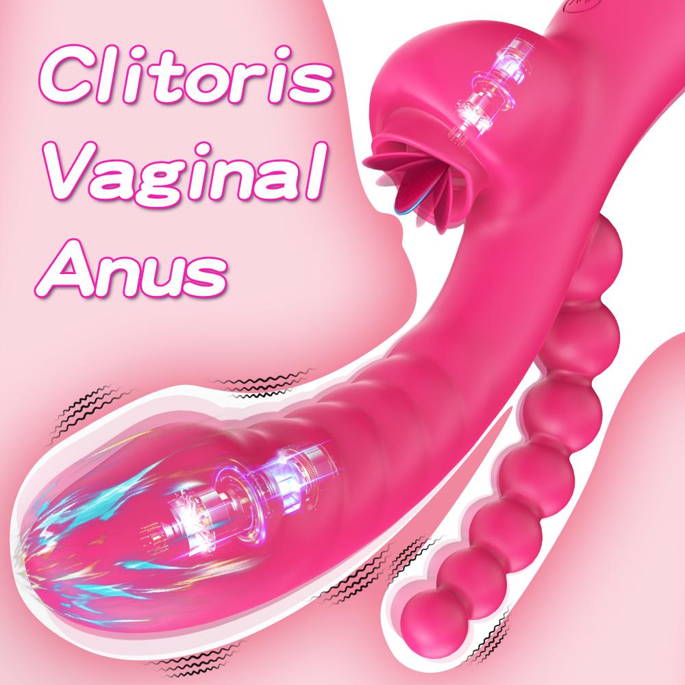 Tongue Licking Dildo Vibrator Anal Plug Butt Plug Clitoris Stimulator G-spot Stimulate Anus Vagina Massage Adult Women Sex Toy Couple Flirting Sex Toy