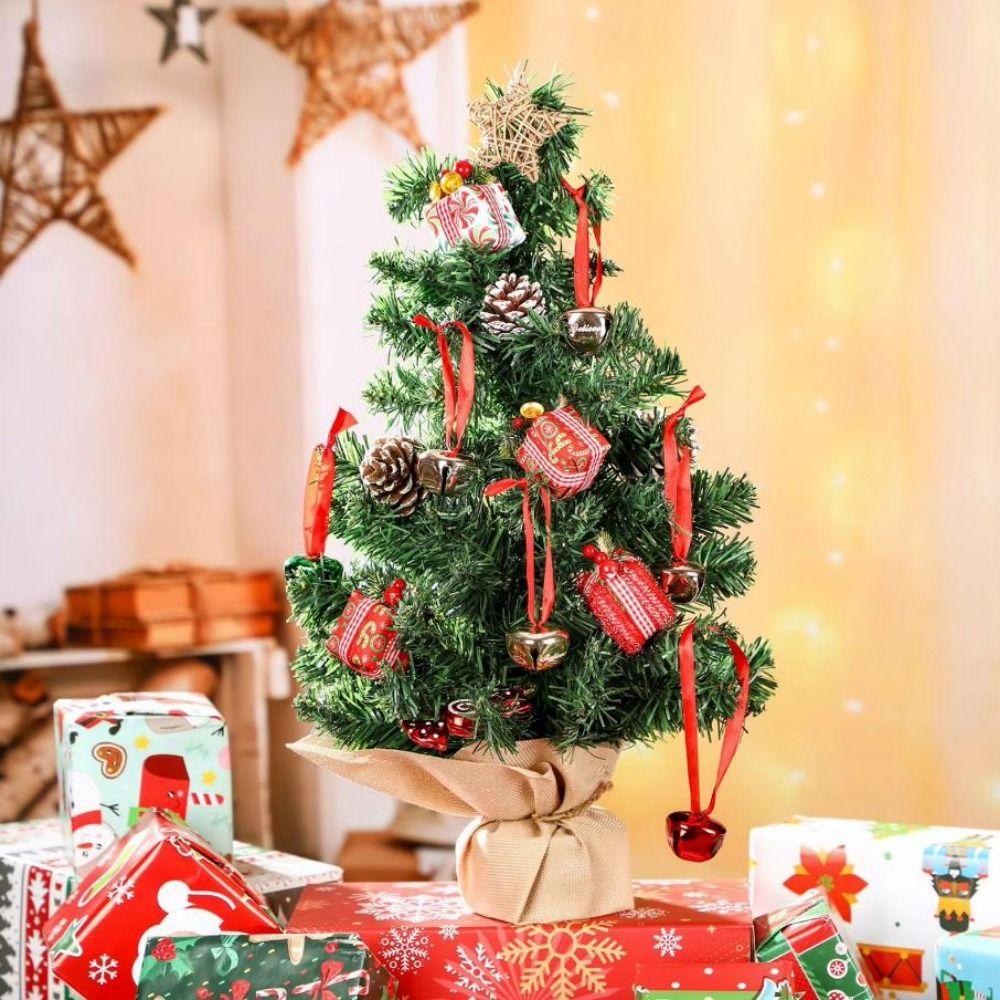 Plastic Artificial Christmas Tree 15/20/30cm DIY Small Desktop Decorative Desktop Fake Pine