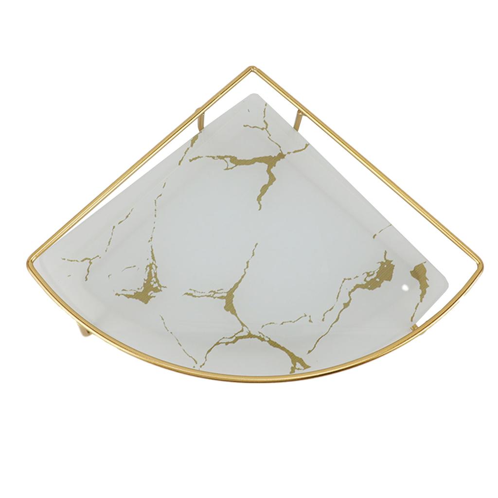 Baderomsoppbevaringsbrett Lett Luksus Dekorativ Gulltekstur Trekantet Baderomsorganisatorbrett for