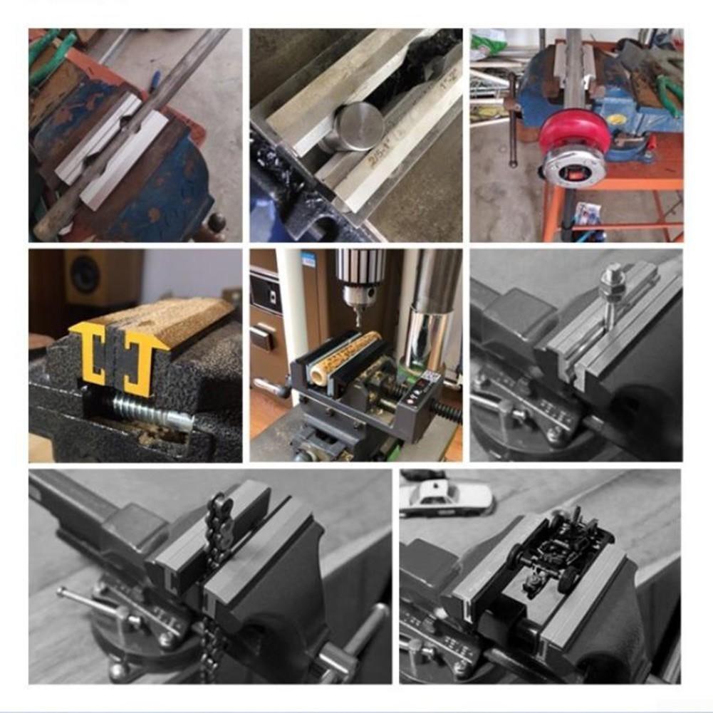 1 Pair V Type Jaw Aluminum Alloy 4 or 8 for Hard Jaw Fixture In Steel Vise