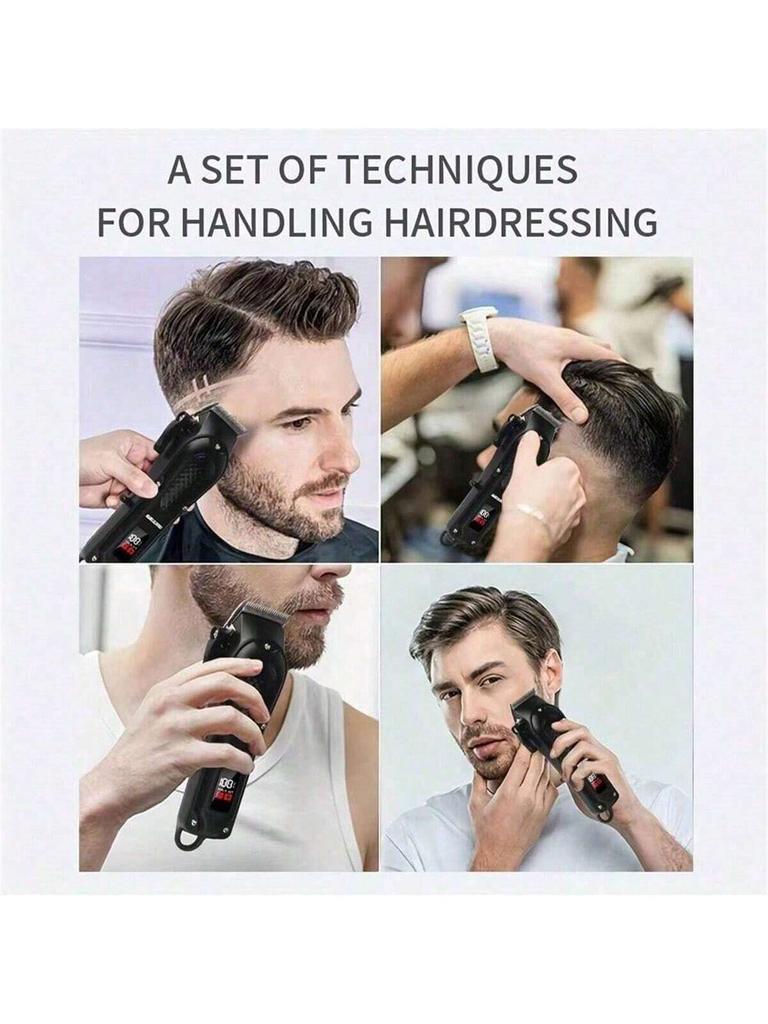 Professional USB Rechargeable Hair Clipper & Beard Trimmer, Cordless, Ideal Gift for Men