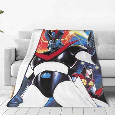 Actarus Mazinger Z Deky Fleece Dekorace UFO Robot Grendizer Goldorak Přenosné Přehozy na Postel Venkovní Přehozy