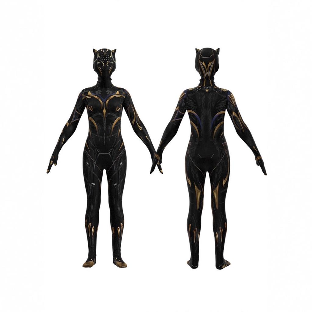 Halloween Costume Cosplay Anime Kids Male Black Panther Wolverine Marvel Hero Stage Show Muscle Suit