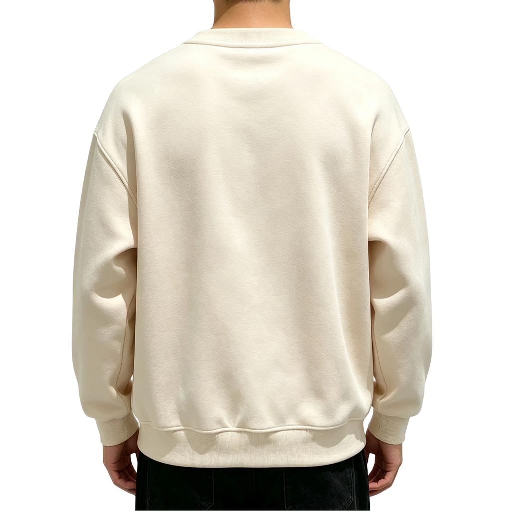 Men's Casual V-Neck Two-Piece Sweatshirt, Loose Fit Pullover for Spring Fall