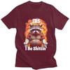 Male IBS I Be Shittin Raccoon T Shirt Summer Short Sleeve 100 Cotton Colthing Leisure Novelty Design Graphic Tees Shirt