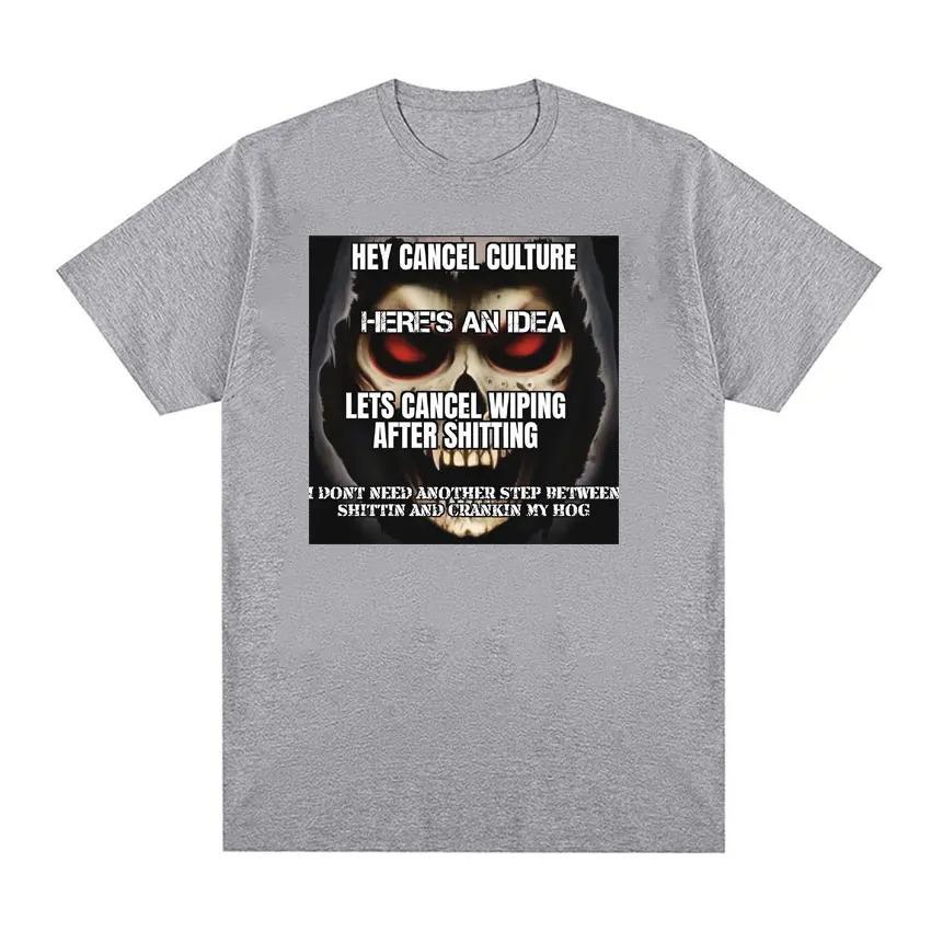 Evil Edgy Skeleton Cancel Culture Graphic T-shirts Funny Dank Meme T-shirt Men Women Harajuku Y2k Vintage Oversized T Shirt Tops