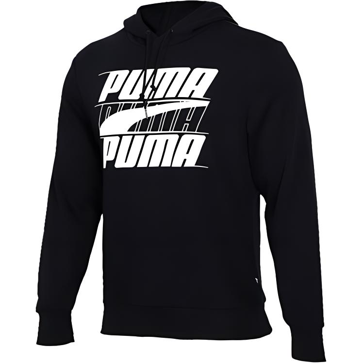 

Толстовка с капюшоном и принтом логотипа PUMA, пуловер с длинными рукавами, мужские топы, черный 844141-01 S