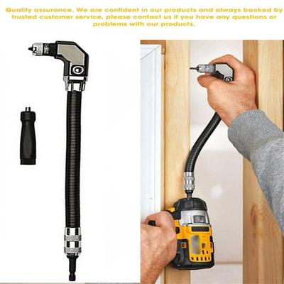 90 Grad rechtwinkliger Bohrer, Sechskantbohrer, Verstellbare flexible Bits, 6,35 mm Schraubendreheradapter, Winkelverlängerungs-Bohrmaschinenvorsatz