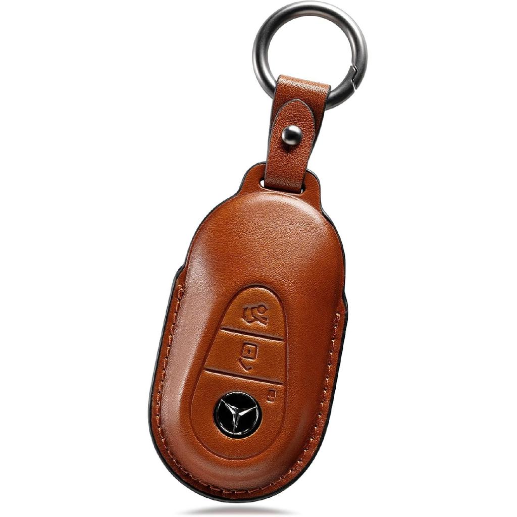 Mercedes Benz Key Fob Cover Leather car Key Case Holder Protector  2024 2025 accessories
