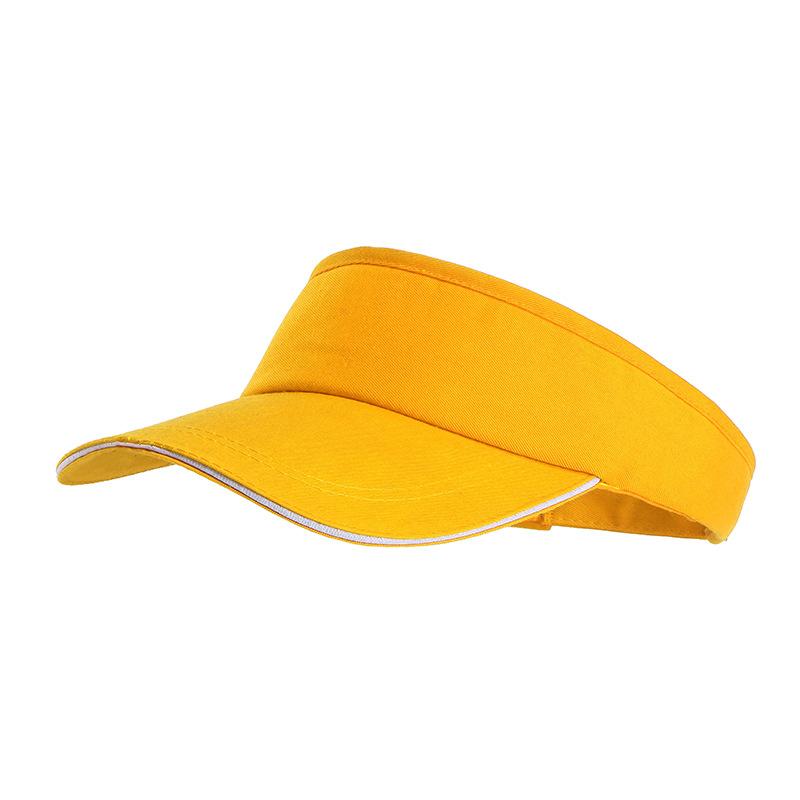 1 Pc Adjustable Universal Solid Color Sun Visor Sport Golf Tennis Breathable Cap Solid Color Summer Sun Hat Empty Top Hat
