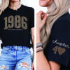 Retro Birthday T Shirt Leopard 40th Birthday 30th Shirt 1986 Graphic Shirts 50th Tshirt Unisex Retro Short Sleeves Casual Tops