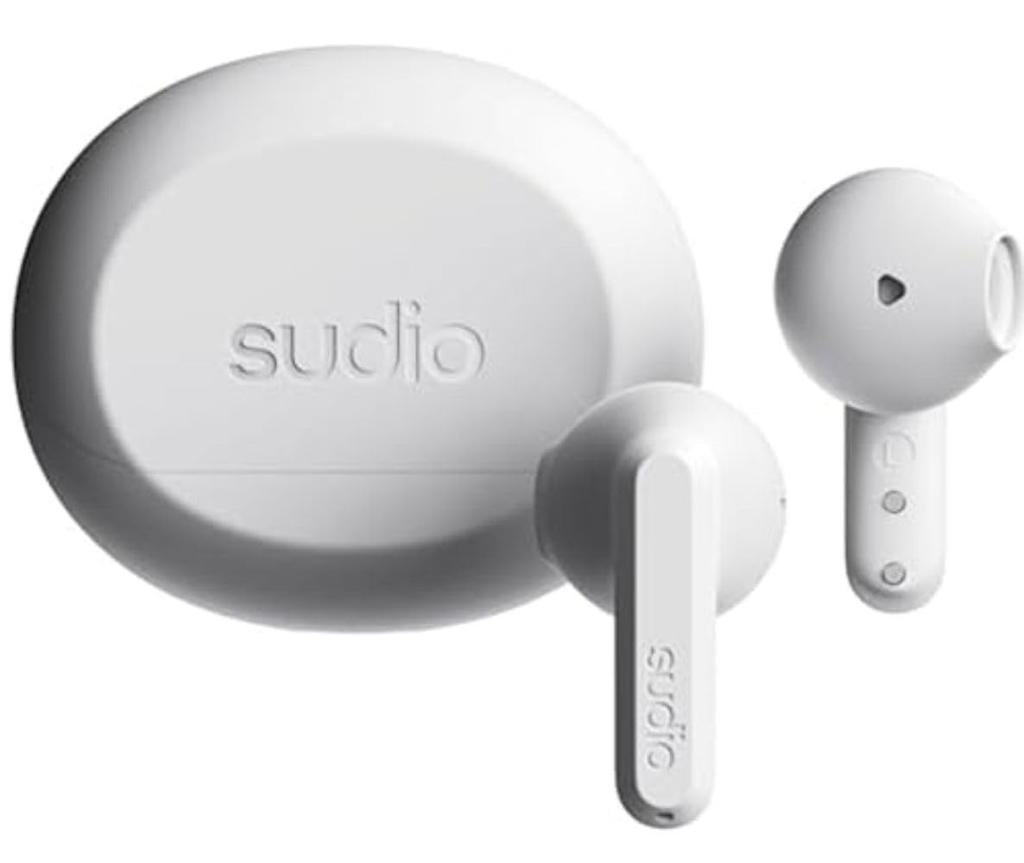 SUDIO A3 (Bright White) Wireless Earphones, In-Ear Type (Bluetooth 5.4 with Microphone iOS & Android Compatible Waterproof) Type-C