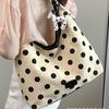 New Large-Capacity Underarm Polka Dot Tote Bag Women'S High-End Light Luxury Niche Commuter Shoulder Bucket Bag
