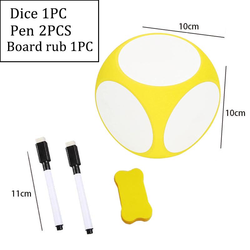 Kids Party Game Diy Blank Dice Toys Eva Write/Erase Reusable Big Dice Party Activity Props Blank Cube Parish Learning Materials