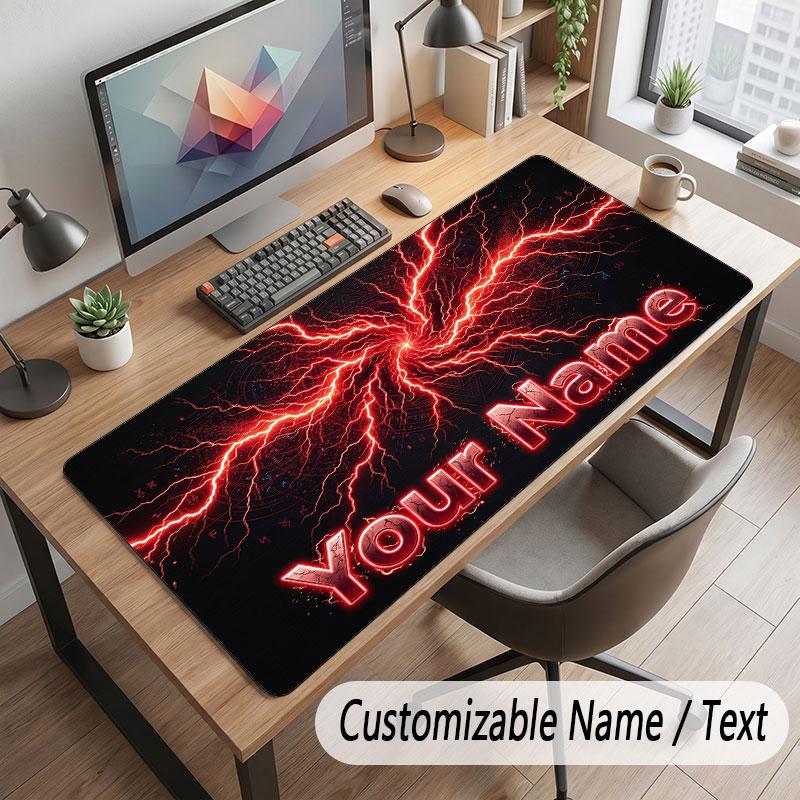 Neonowy Kolorowy Motyw Spersonalizowana Podkładka pod Mysz Personalizowany Nadruk Imię Tekst Mata na Biurko do Domowego Biura Dekoracja Stołu
