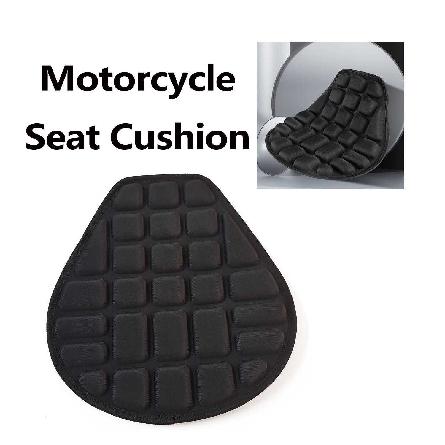 Motorcycle Black Comfort Fabric Seat Cushion Pressure Relief Air Pad Universal*1