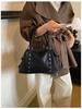 Boston Bag Women PU Large Capacity Studded Travel Office
