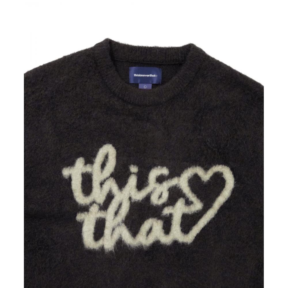 Thisisneverthat Hart Logo Gebreide Trui Donkerblauw