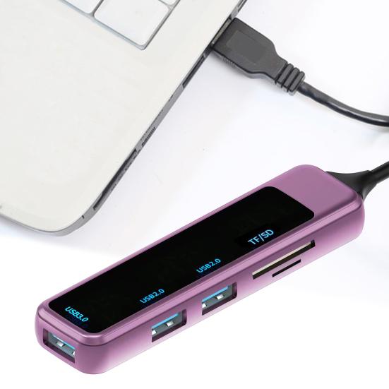 Portable USB Hub Adapter 5-in-1 High Speed Transmission Docking Station USB Type-C To USB TF/SD Adapter for Phone Laptop