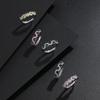 Women's Color Gem Wave Ring - High-Quality Light Luxury Fashion with Twisted Wire Design