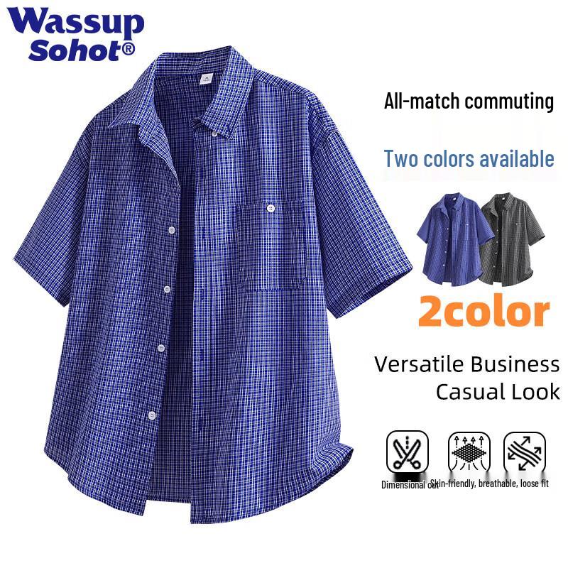 Wassup Sohot 2026 Men s Retro Short Sleeve Shirt XL