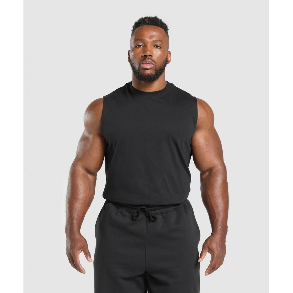 Gymshark Camiseta de tirantes Everyday, paquete de 2, blanco y negro, A2b5e, Wb86