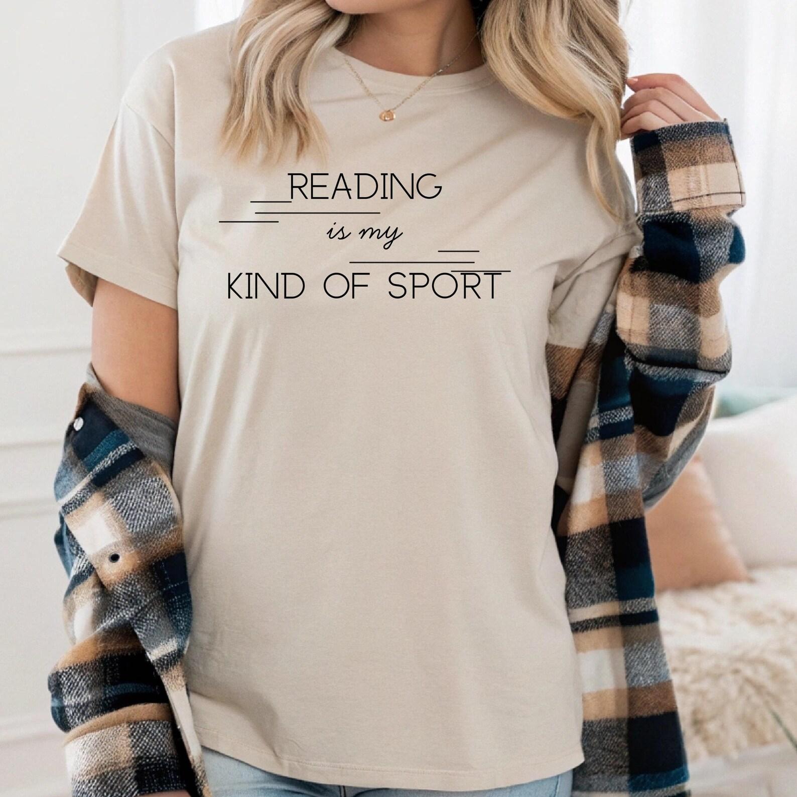 Reading is my Kind of Sport T-Shirt, Book Lovers Shirt, Librarian Gift, Book Group Tee L