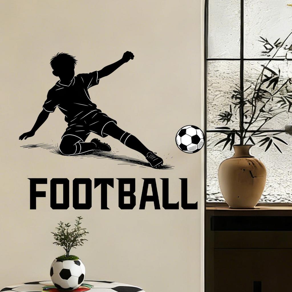 Soccer Theme Wall Decal For Bedroom Living Room Sports Home Wall Decoration