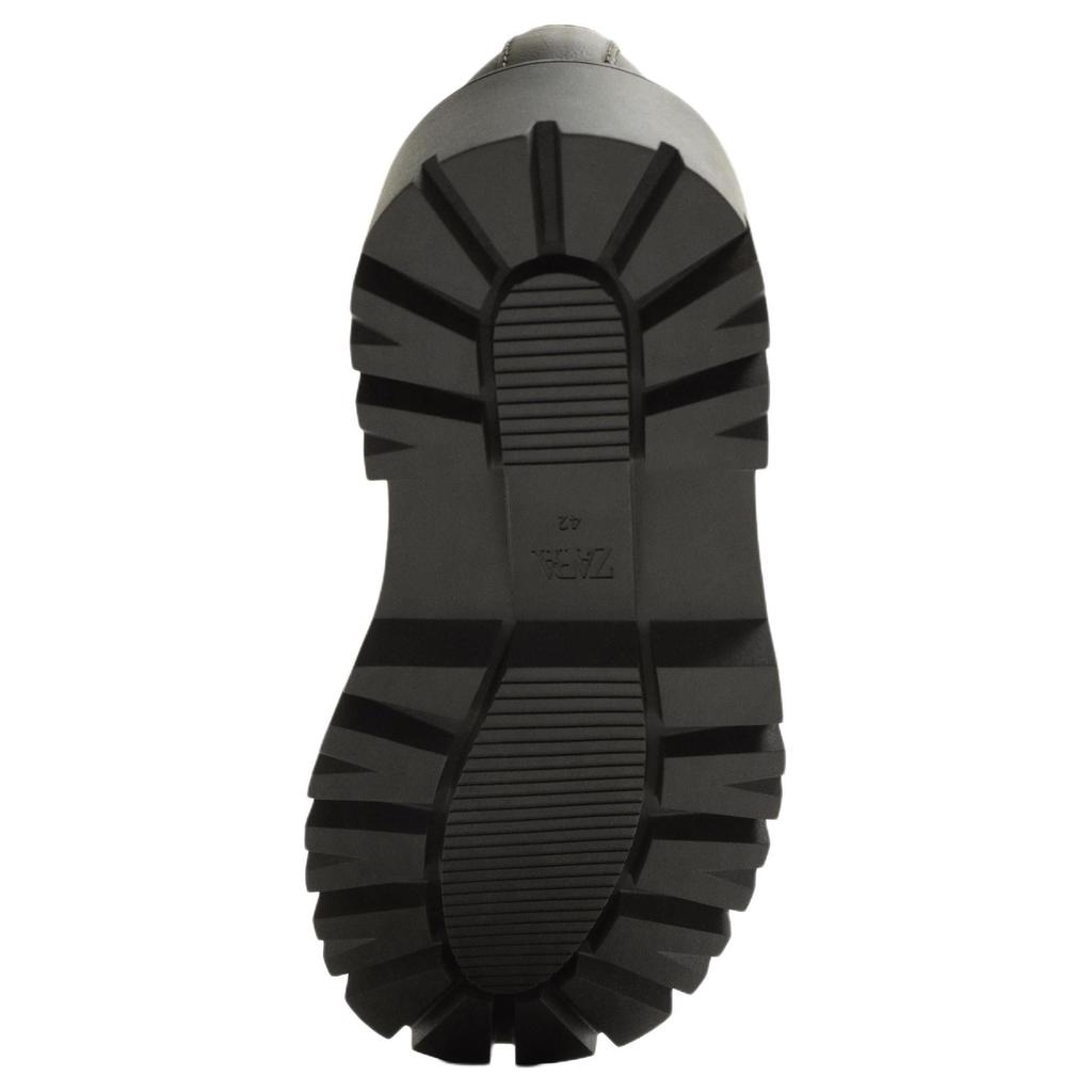 Zara Lightweight Vintage Distressed Effect Tassel Simple Square Toe Thick Sole Loafers Men Loafers Brown 12625520-38