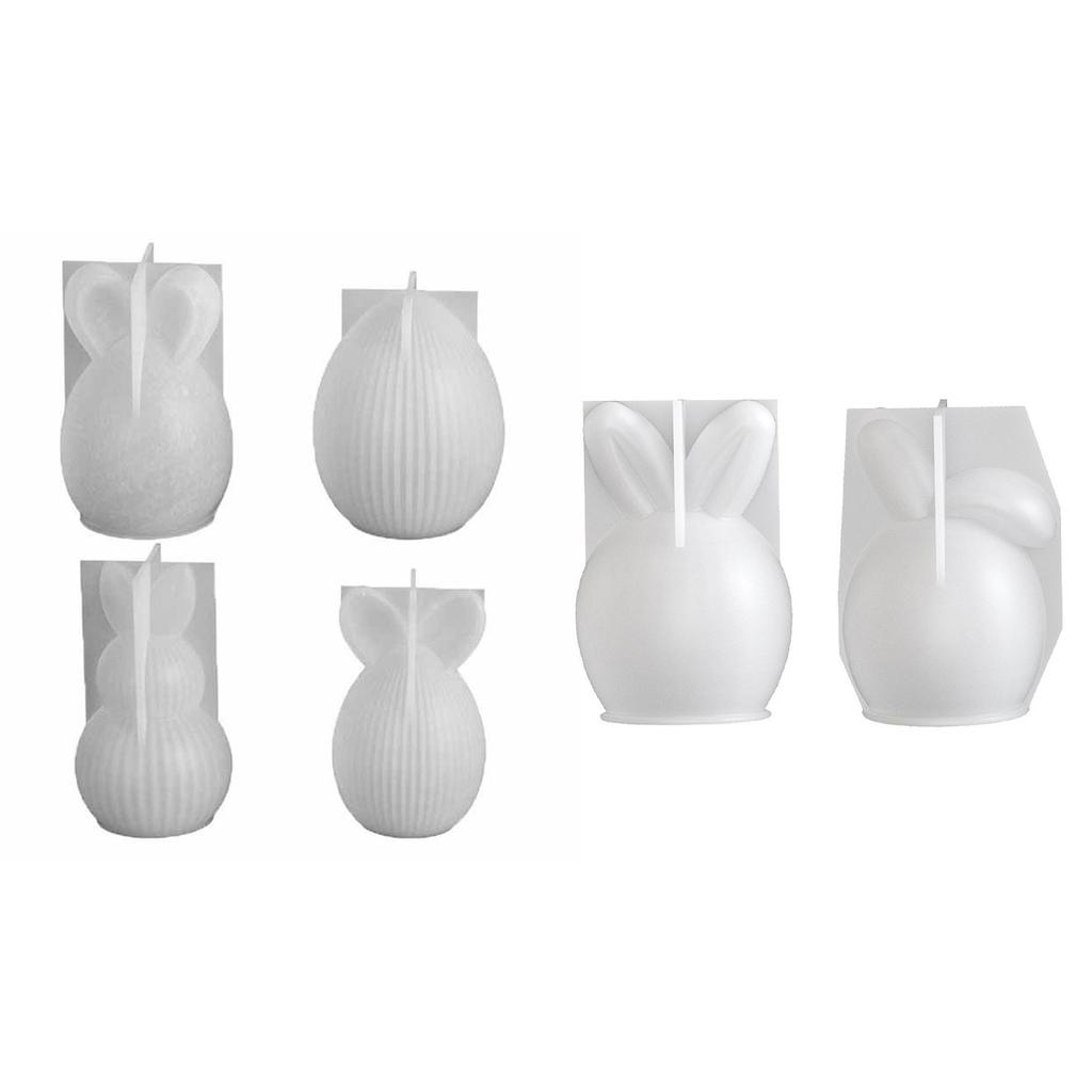 Ostern Silikonformen Ei Hase Kunsthandwerk Geschenk Gießformen Hase Silikonform für DIY Kerzen Seife Gips Handwerk