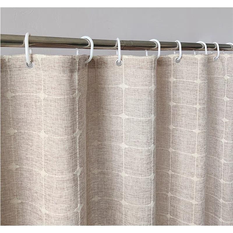 7.5cm Square Tassel Shower Curtain Home Bathroom Square Partition Curtains Waterproof Shower Curtains